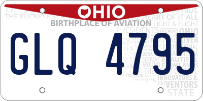 OH license plate GLQ4795