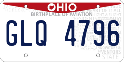 OH license plate GLQ4796