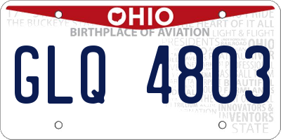 OH license plate GLQ4803