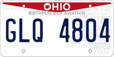 OH license plate GLQ4804