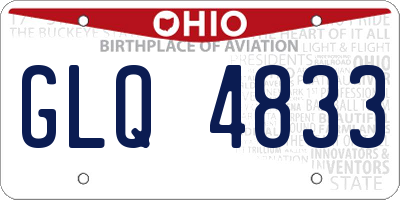 OH license plate GLQ4833