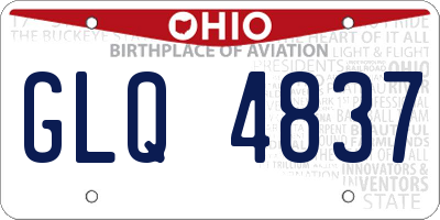 OH license plate GLQ4837