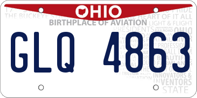 OH license plate GLQ4863