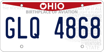 OH license plate GLQ4868