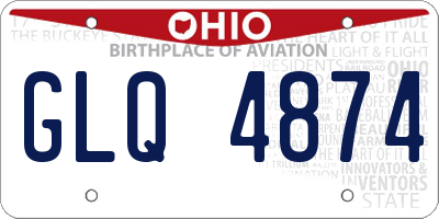 OH license plate GLQ4874