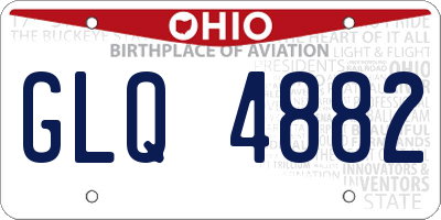 OH license plate GLQ4882