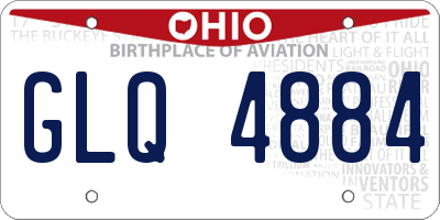 OH license plate GLQ4884