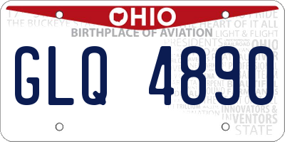 OH license plate GLQ4890