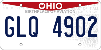 OH license plate GLQ4902
