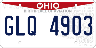OH license plate GLQ4903