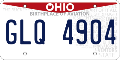 OH license plate GLQ4904