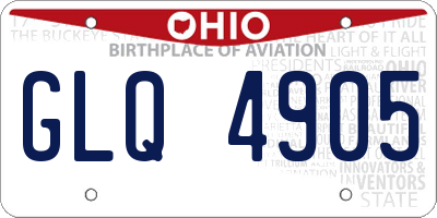 OH license plate GLQ4905