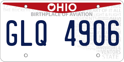 OH license plate GLQ4906