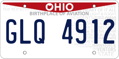OH license plate GLQ4912