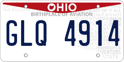 OH license plate GLQ4914
