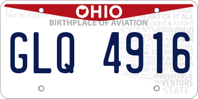 OH license plate GLQ4916