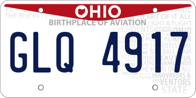 OH license plate GLQ4917