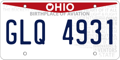 OH license plate GLQ4931