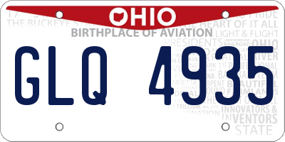 OH license plate GLQ4935