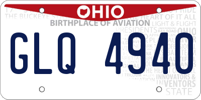 OH license plate GLQ4940