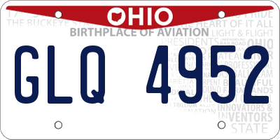 OH license plate GLQ4952
