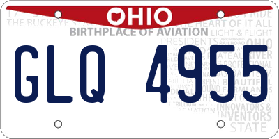 OH license plate GLQ4955