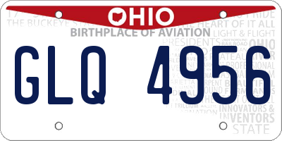 OH license plate GLQ4956
