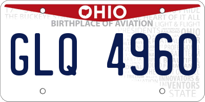 OH license plate GLQ4960