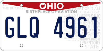 OH license plate GLQ4961