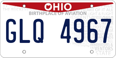 OH license plate GLQ4967