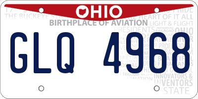 OH license plate GLQ4968