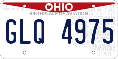 OH license plate GLQ4975
