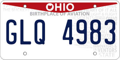 OH license plate GLQ4983