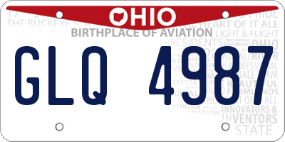 OH license plate GLQ4987