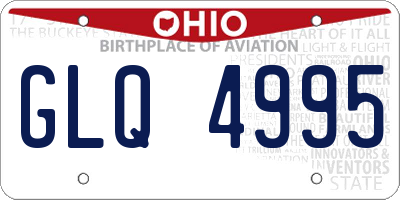 OH license plate GLQ4995