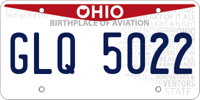 OH license plate GLQ5022