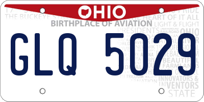 OH license plate GLQ5029