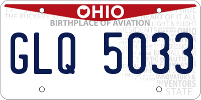 OH license plate GLQ5033