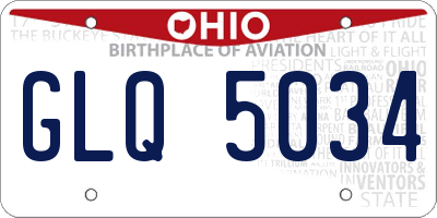 OH license plate GLQ5034