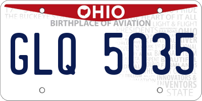 OH license plate GLQ5035