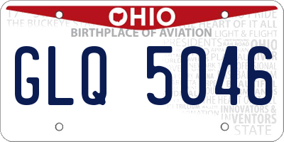 OH license plate GLQ5046