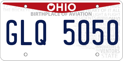 OH license plate GLQ5050