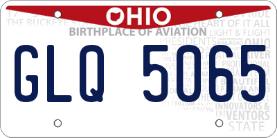 OH license plate GLQ5065