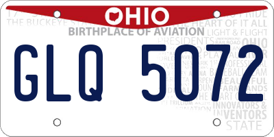 OH license plate GLQ5072