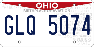 OH license plate GLQ5074
