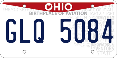 OH license plate GLQ5084
