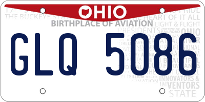 OH license plate GLQ5086