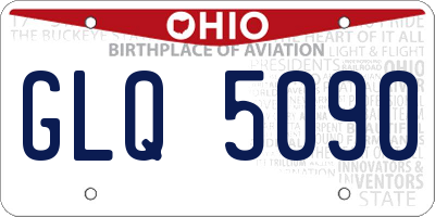 OH license plate GLQ5090