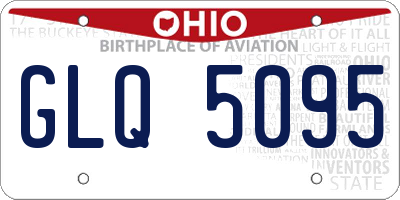 OH license plate GLQ5095