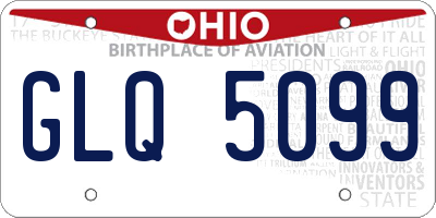 OH license plate GLQ5099